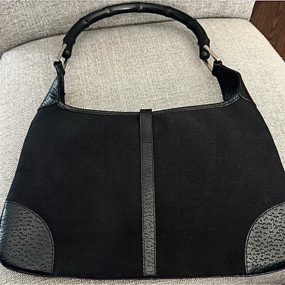 Gucci GG Monogram Vintage Bamboo Ring Handle Shoulder Bag Y2K  (w/Dust Bag) - Picture 11 of 12